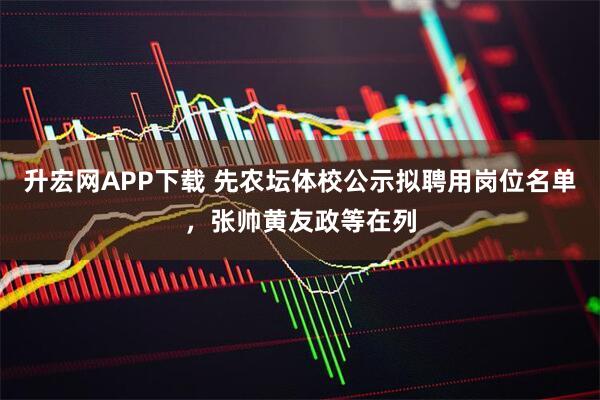 升宏网APP下载 先农坛体校公示拟聘用岗位名单，张帅黄友政等在列